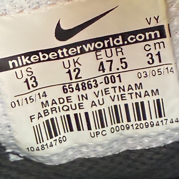 Nike SB P-Rod 10 Black Skateboarding Shoes Sneakers 654863-001 Men’s Size 13 - Picture 9 of 10